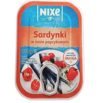 Сардинки NIXE, Sardynki w sosie paprykowym (з солодкою паприкою) 110 г
