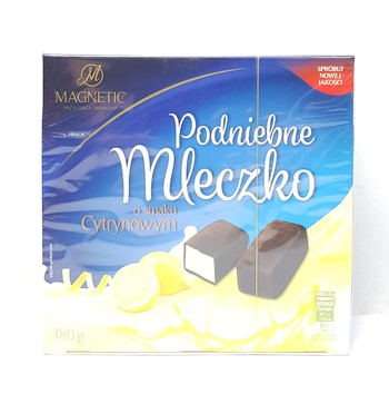 Цукери "Пташине молоко" з ЛИМОННИМ смаком, Magnetic Podniebne Mleczko, 380 г
