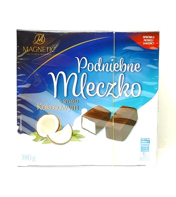 Цукери "Пташине молоко"з КОКОСОВИМ смаком, Magnetic Podniebne Mleczko, 380 г