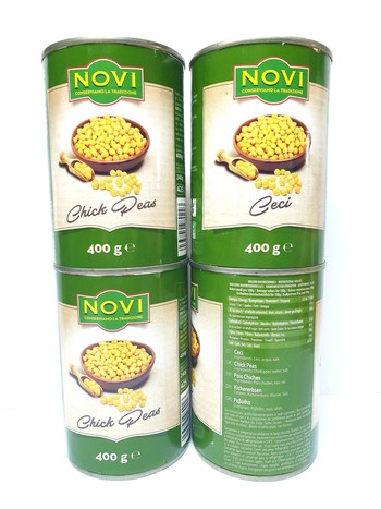 Нут консервований, NOVI, Chick Peas, 400 г