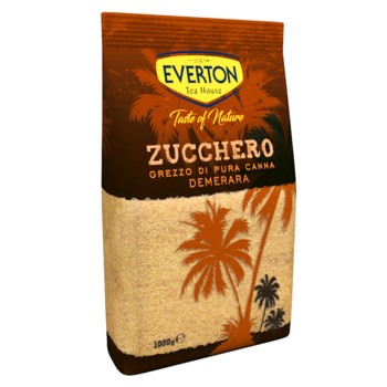 Цукор коричневий, тростинний, EVERTON Tea House, Zucchero Grezzo di pura Canna demerara, 1 кг