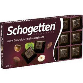 Шоколад Schogetten Dark Chocolate with Hazelnuts, 100 г