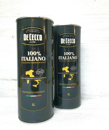 Олія оливкова De Cecco 100% Italiano, Olio Extra Vergine di Oliva, 1 л. Ж/Б
