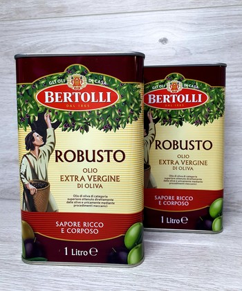 Олія оливкова, Bertolli ROBUSTO, Olio Extra Vergine di Oliva, 1 л. Ж/Б