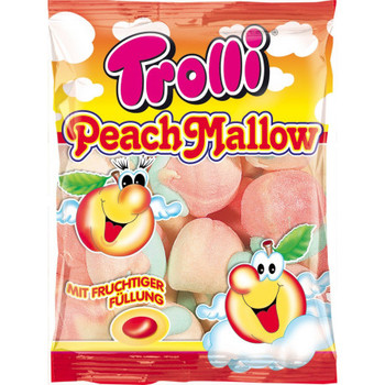 Желейки Trolli Peach Mallow (маршмелоу в цукровій посипці та фруктова начинка), 150 г.