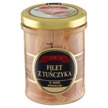 Філе тунця у власному соці MK (скло), Filet z Tunczyka w sosie wlasnym, 200 г.