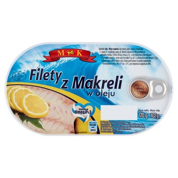 Філе макрелі в олії MК, Filety z Makreli w oleju, 170 г