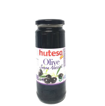 Оливки Hutesa, чорні без кісточки, Olive Senza Noccioli, 350 г