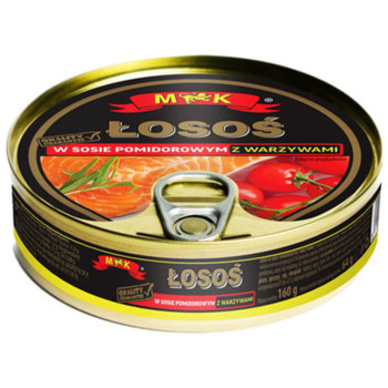Лосось в томатному соусі з овочами MK, Losos w sosie pomidorowym z warzywami, 160 г