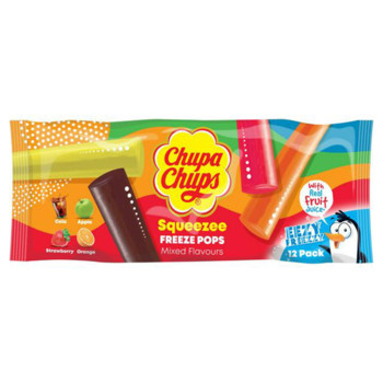Chupa Chups Squeezee Freeze Pops, 600 г. (12x50 мл.)