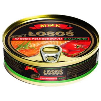 Лосось в томатному соусі з халапеньо MK, Losos w sosie pomidorowym z jalapeno 160 г