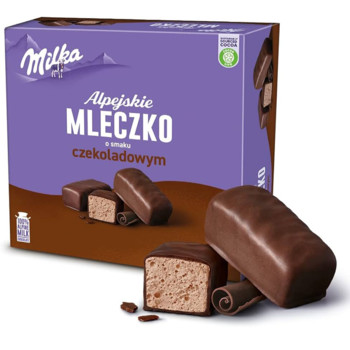 Цукерки Пташине молоко Milka, Alpejskie Mleczko (шоколадний смак) 330 г