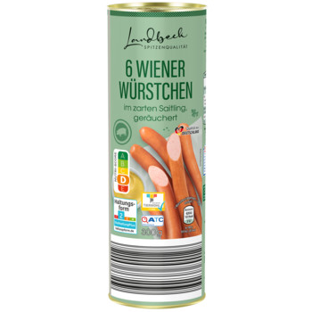 Сосиски ВІденські LANDBECK Wiener Würstchen günstig bei ALDI Nord, 300г