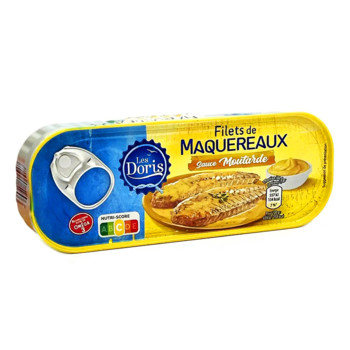 Філе Макрелі в Гірчичному соусі Les Doris Filets de Maquereaux Sause Moutarde, 169г (Франція)