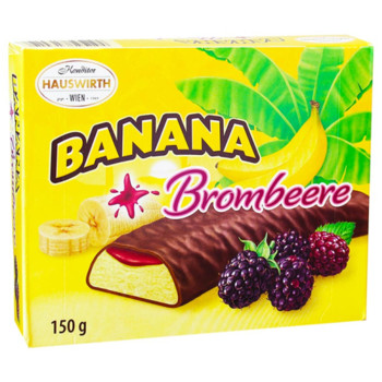 Бананове Суфле з Ожиною в Шоколаді Hauswirth Banana + Brombeere, 150г