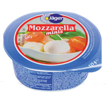 Сир Моцарелла Міні-кулька Jager Mozzarella Minis, 125 г