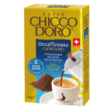 Кава Chicco D'oro Decaffeinato (без кофеїну), 250 г, мелена