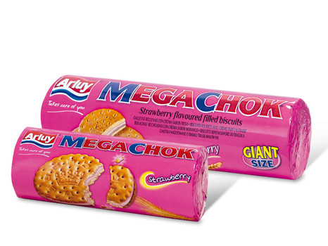 Печиво Mega Chook Strawberry, 500 г