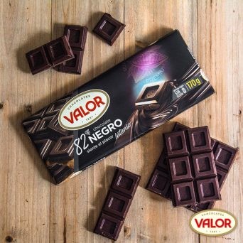 Шоколад Valor  Negro siente el placer intenso ( 82% какао , без глютена ) 170 г.