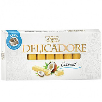 Шоколад Delicadore Кокос 200 г (белый шоколад)