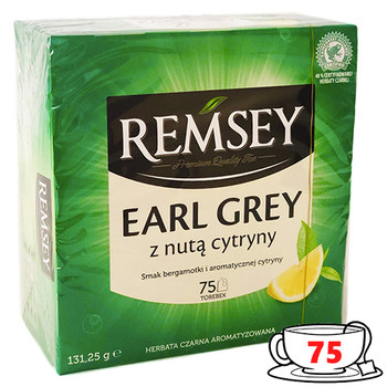 Чай REMSEY Earl Grey Lemon,131.25 г. (75 пакетиків)