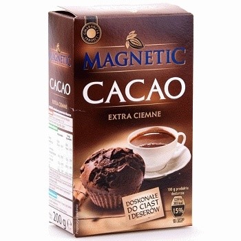 Какао порошок екстра темний MAGNETIC, Cacao Extra Ciemne, 200 г