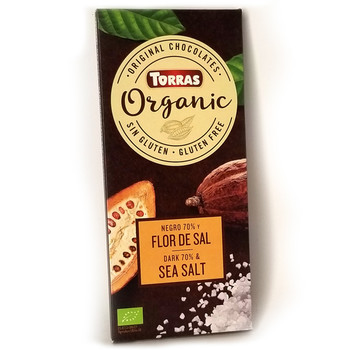 Шоколад Torras Organic, Dark 70% & Sea Salt, 100 г. без глютену