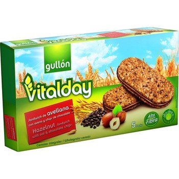 Печиво GULLON сендвічі Vitalday, з горіховим кремом 220г