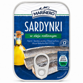 Сардинки Marinero в Олії  Sardynki w oleju roslinnym 110 г