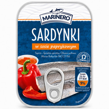 Сардинки Marinero у соусі з Солодкою Паприкою Sardynki w sosie paprykowym 110 г