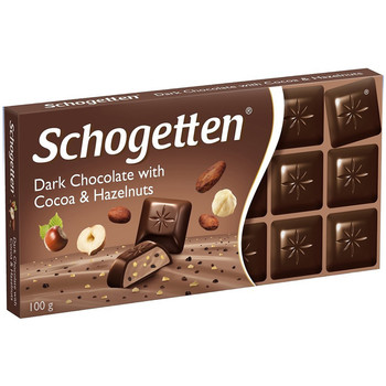 Шоколад Shogetten, Dark Chocolate with Cocoa & Hazelnuts, 100 г