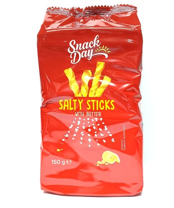 Снеки солені (з додаванням масла) Snack Day, Salty Sticks, 150 г