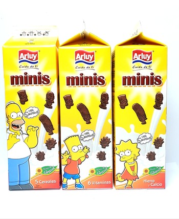 Печиво Minis какао (The Simpsons) 5 злаків, 6 вітамінів, залізо та кальцій, 275 г