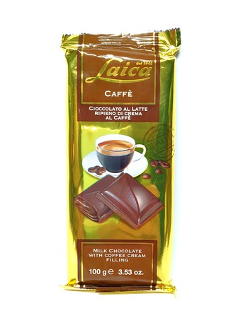 Шоколад молочний з кавовим кремом, Laica 100 г