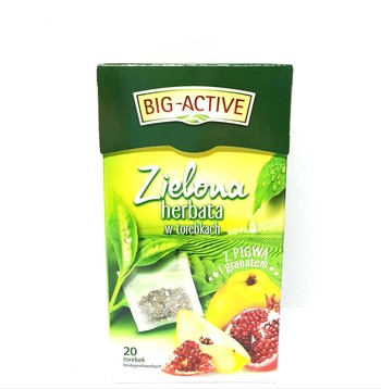 Чай BIG-ACTIV, Зелений з Айвою та гранатом , 20 пакетиків