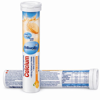 Вітаміни Mivolis Calcium / Кальцій (Шипучі таблетки)  20шт/82г