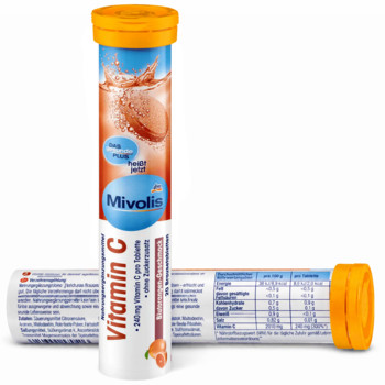 Вітаміни Mivolis Vitamin C / Вітамін C (Шипучі таблетки) 20шт/82г