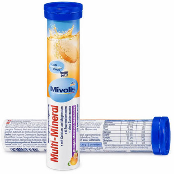 Вітаміни Mivolis Multi-Mineral / Мульти-Мінерали (Шипучі таблетки) 20шт/82г
