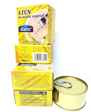 Тунец  Diamir 80 г. в подсолничном масле, Atun en aceite vegeuin