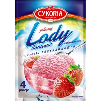 Морозиво сухе, домашнє CYKORIA, Lody domowe (полуничний смак) 60 г