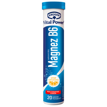 Вітаміни Магній В6 Kruger Magnez B6 20 шипучих таблеток 80г