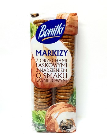 Печиво Bonitki Markizy, (з горіхово-ванільним кремом) 250 г