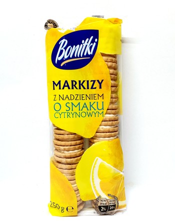Печиво Bonitki Markizy, (з лимонним кремом) 250 г