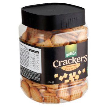 Крекери GULLON з сиром чеддер, Crackers flavour sabor CHEDDAR, 250 Г