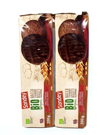 Печиво Sondey Bio Organic з темним  шоколадом, 200 г