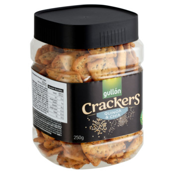 Крекери GULLON з зернами ЧІА, Crackers flavour Quinoa & Chia, 250 г