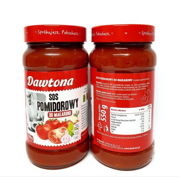 Соус томатний для макарон Dawtona, Sos Pomidorowy do makaronu, 550 г