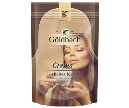 Кава GOLDBACH Crema, 100% Crema Gold (м'яка упаковка)  130 г, розчинна