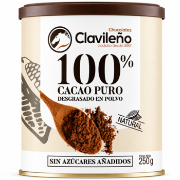 Какао порошок 100% (без Цукру та Глютену) Clavileno 100% Cacao Puro 250 г