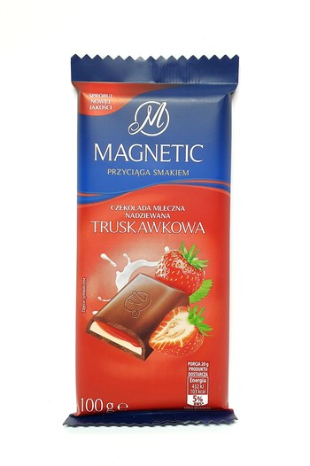 Шоколад MAGNETIC з полуничною  начинкою 100 г